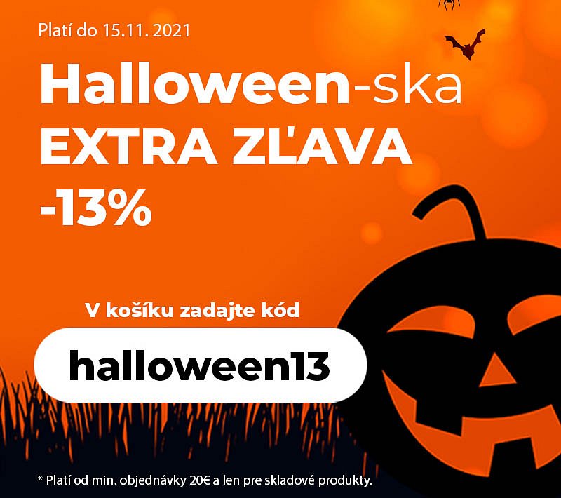 -13% EXTRA HALLOWEENSKA ZĽAVA